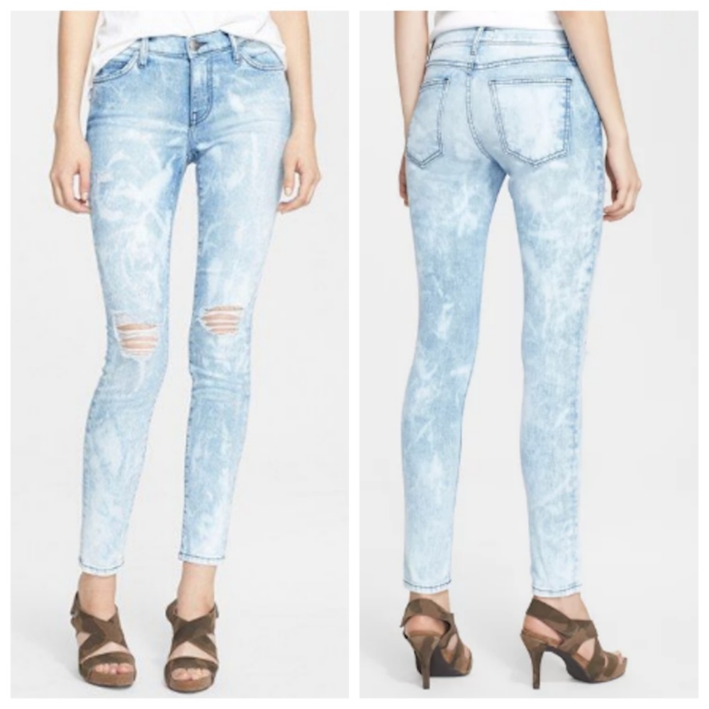 Current Elliot City Bleach Destroy Skinny Jeans 28